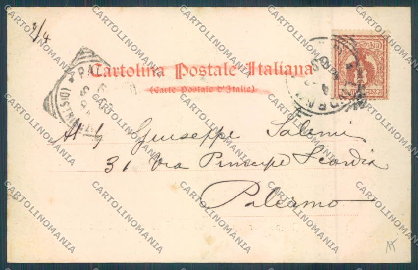 Livorno città Viale Margherita cartolina ZG1479 – retro