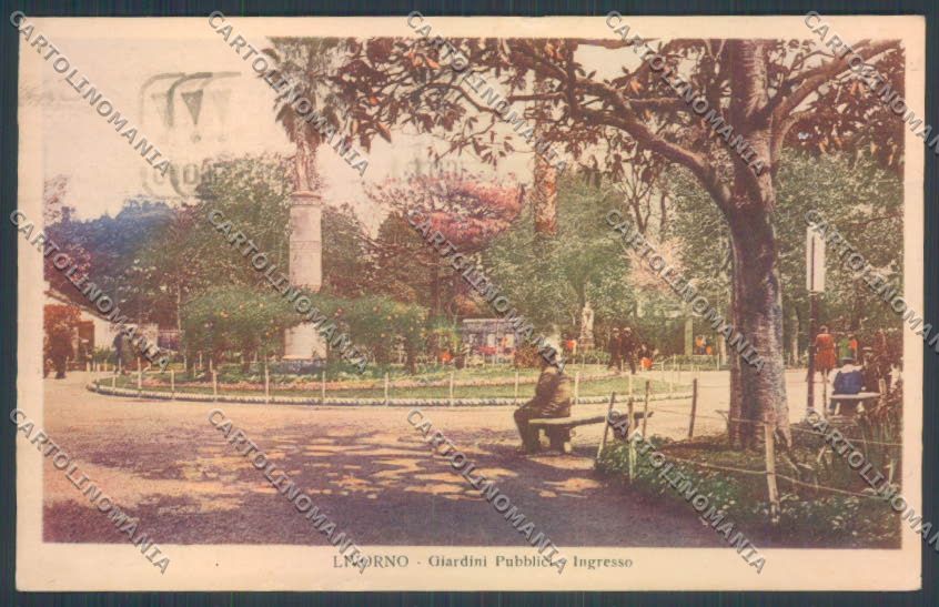 Livorno città Giardini cartolina ZG1482 – fronte