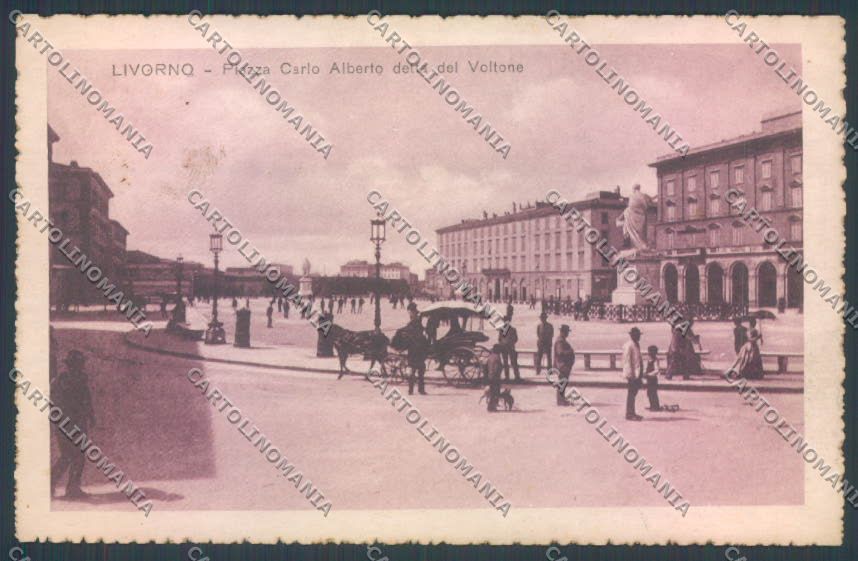 Livorno città Piazza Carlo Alberto cartolina ZG1495 – fronte