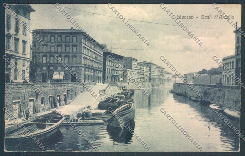 Livorno città Scali d'Azeglio cartolina ZG1496 – fronte