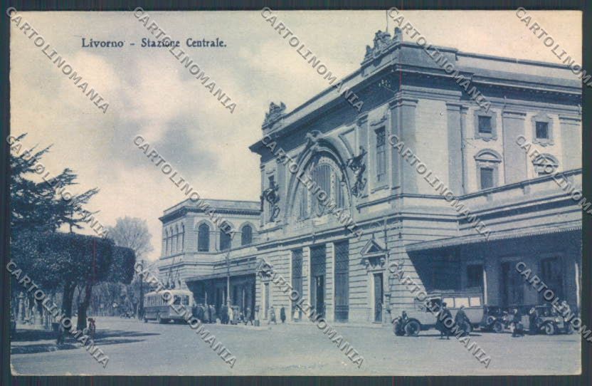 Livorno città Stazione cartolina ZG1497 – fronte