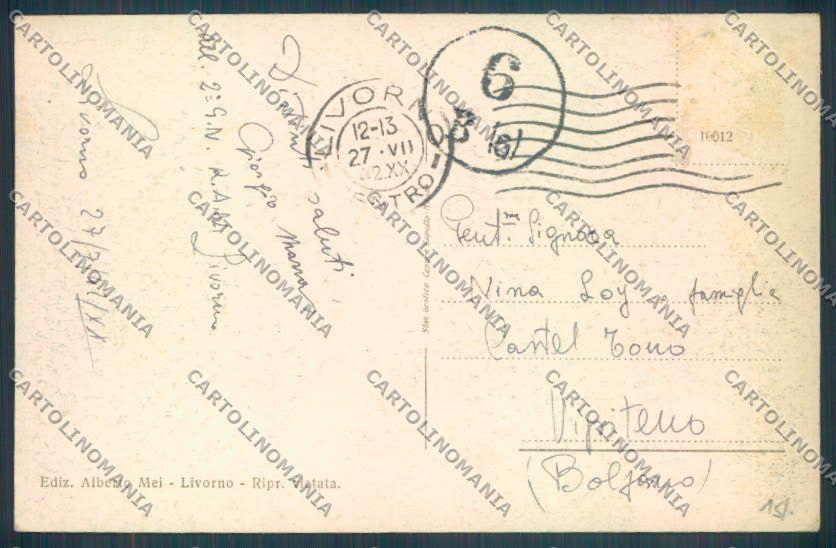 Livorno città Stazione cartolina ZG1497 – retro