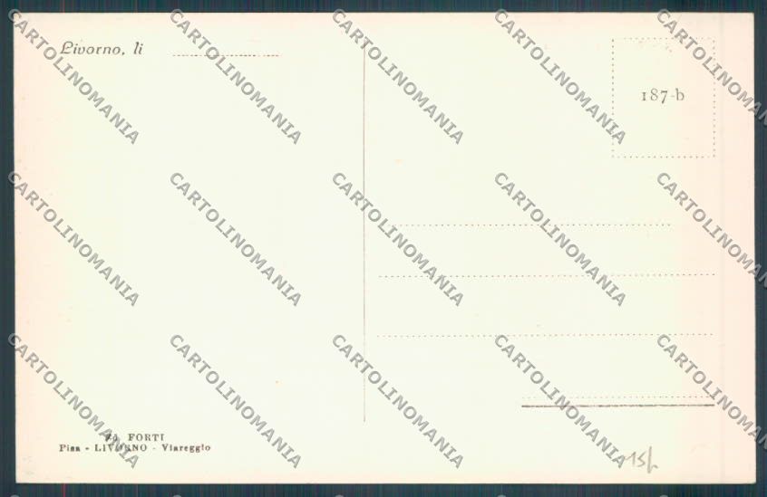 Livorno città Stazione cartolina ZG1500 – retro