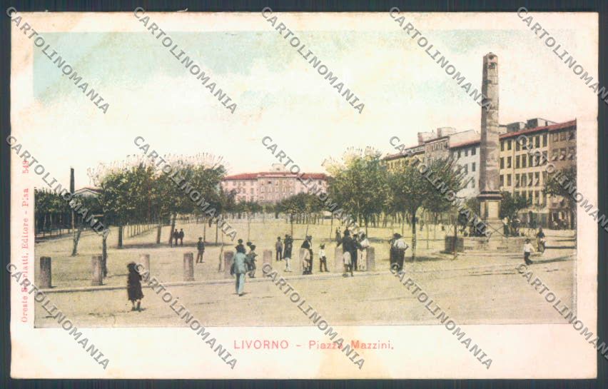 Livorno città Piazza Mazzini cartolina ZG1513 – fronte