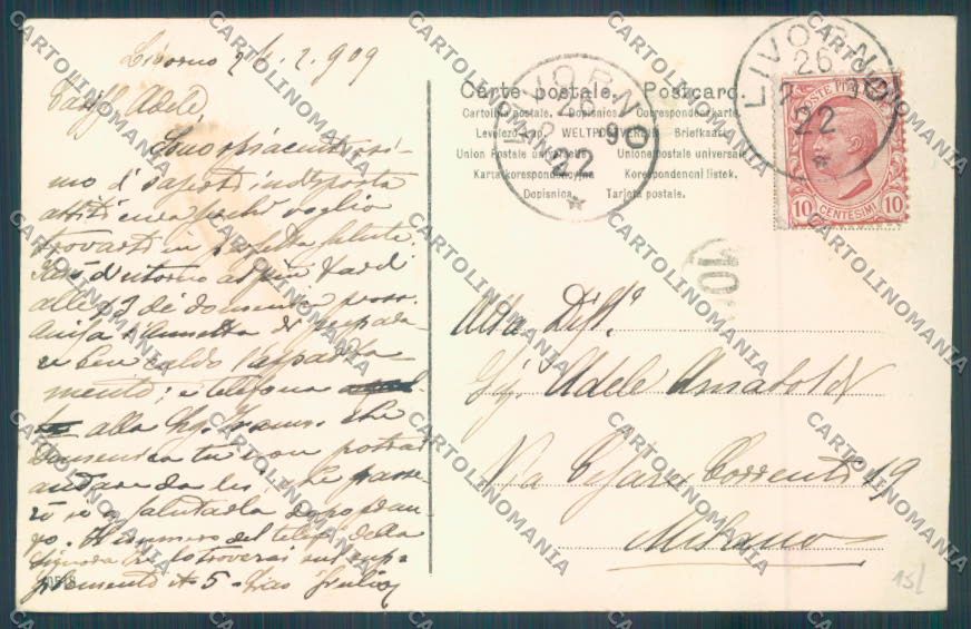 Livorno città cartolina ZG1515 – retro