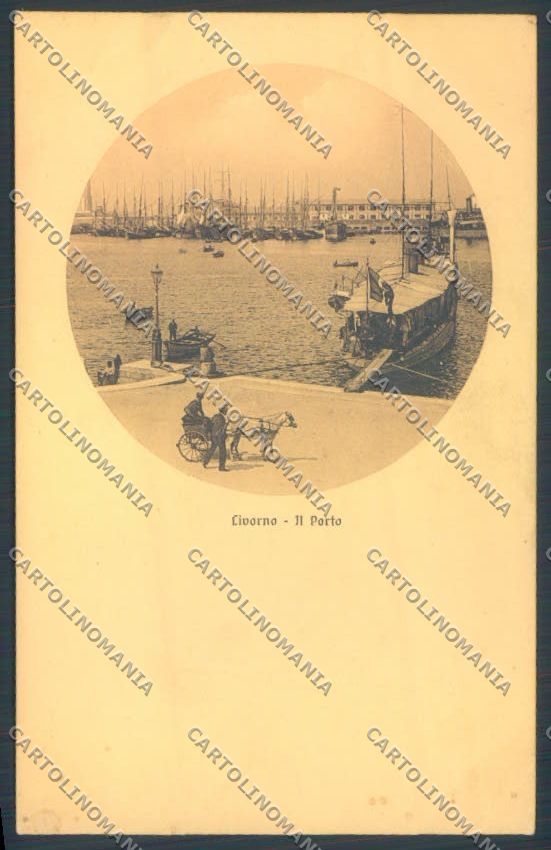Livorno città Porto cartolina ZG1516 – fronte