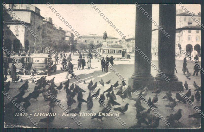 Livorno città Piazza Vittorio Emanuele cartolina ZG1519 – fronte
