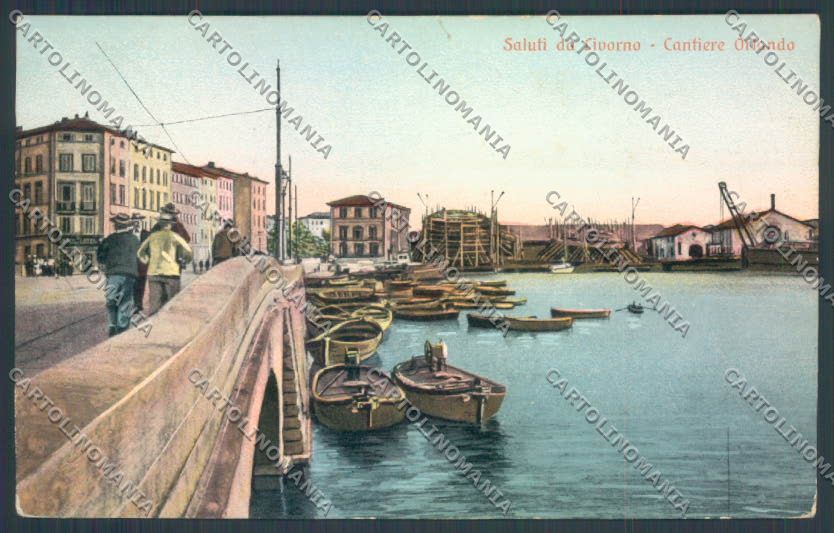 Livorno città Cantiere Orlando cartolina ZG1524 – fronte