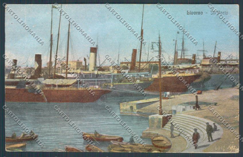 Livorno città Porto cartolina ZG1525 – fronte