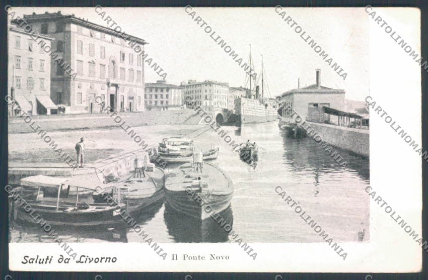 Livorno città Ponte Nuovo cartolina ZG1533 – fronte
