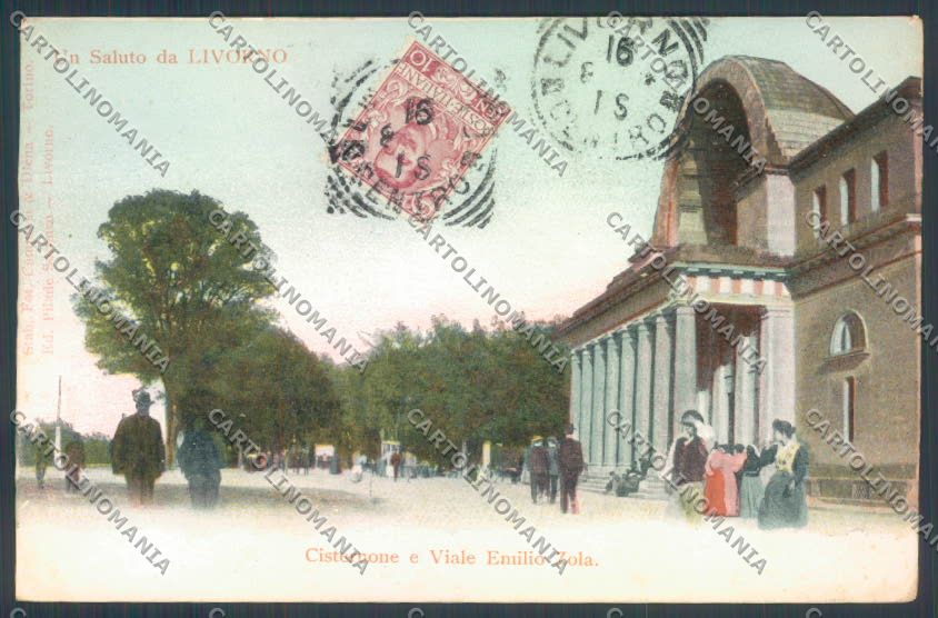 Livorno città Cisternone cartolina ZG1539 – fronte