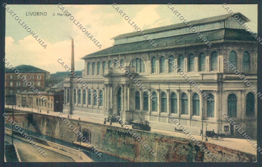 Livorno città Mercato cartolina ZG1545 – fronte