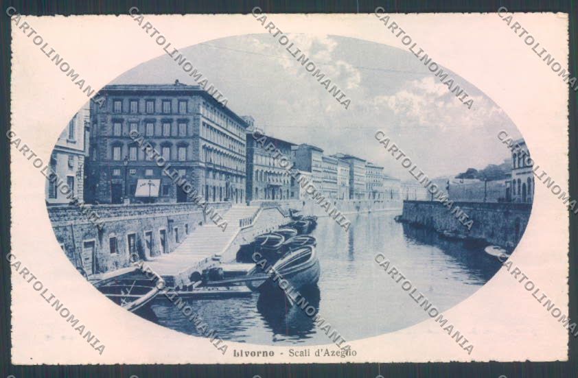 Livorno città Scali d'Azeglio cartolina ZG1556 – fronte