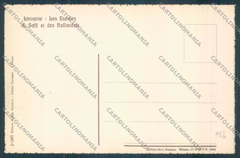 Livorno città Scali Olandesi cartolina ZG1557 – retro