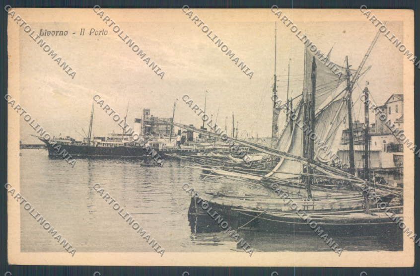 Livorno città Porto cartolina ZG1561 – fronte
