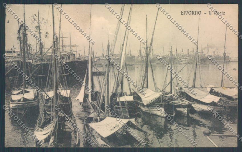 Livorno città Porto cartolina ZG1562 – fronte