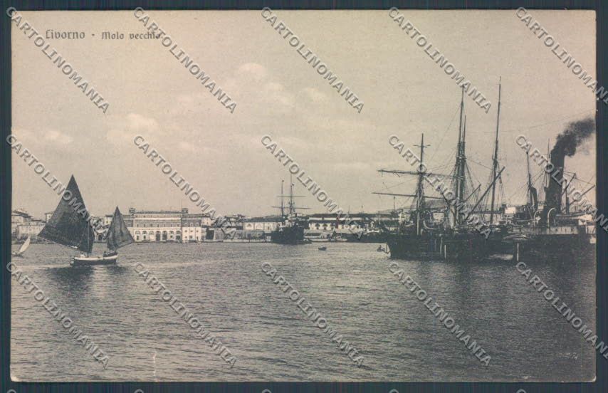 Livorno città Molo Vecchio STRAPPO cartolina ZG1567 – fronte