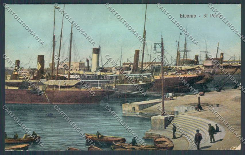 Livorno città Porto cartolina ZG1570 – fronte