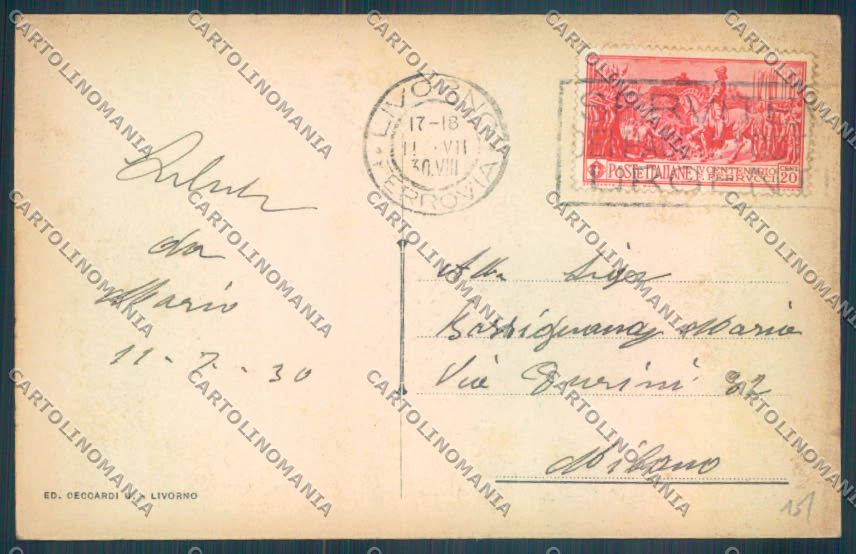 Livorno città Darsena cartolina ZG1572 – retro