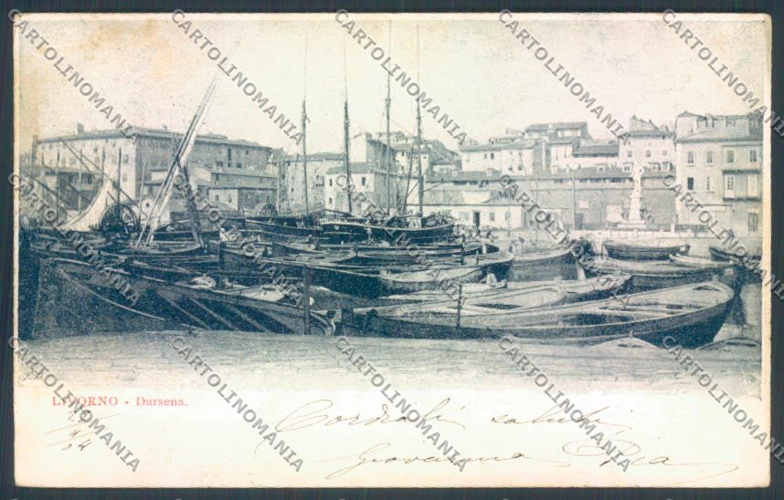 Livorno città Darsena cartolina ZG1573 – fronte