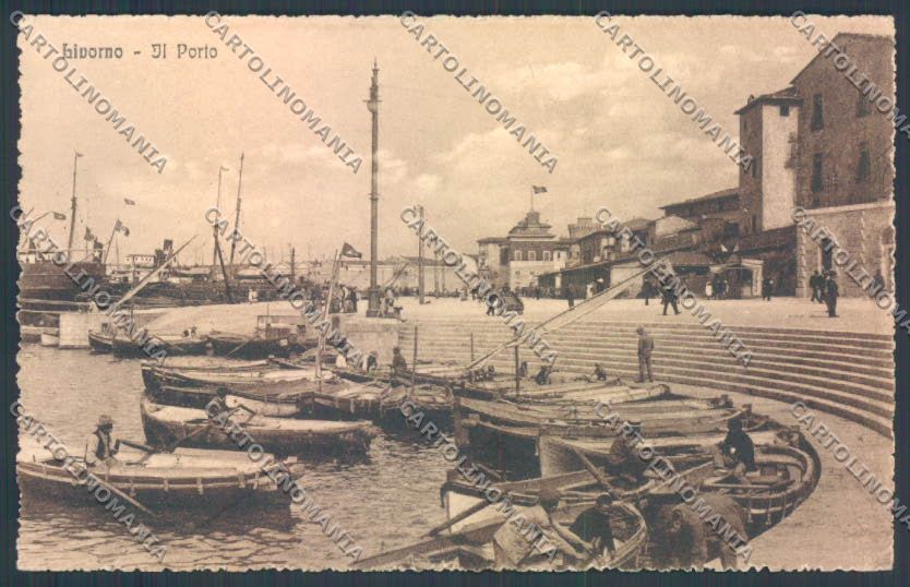 Livorno città Porto cartolina ZG1584 – fronte
