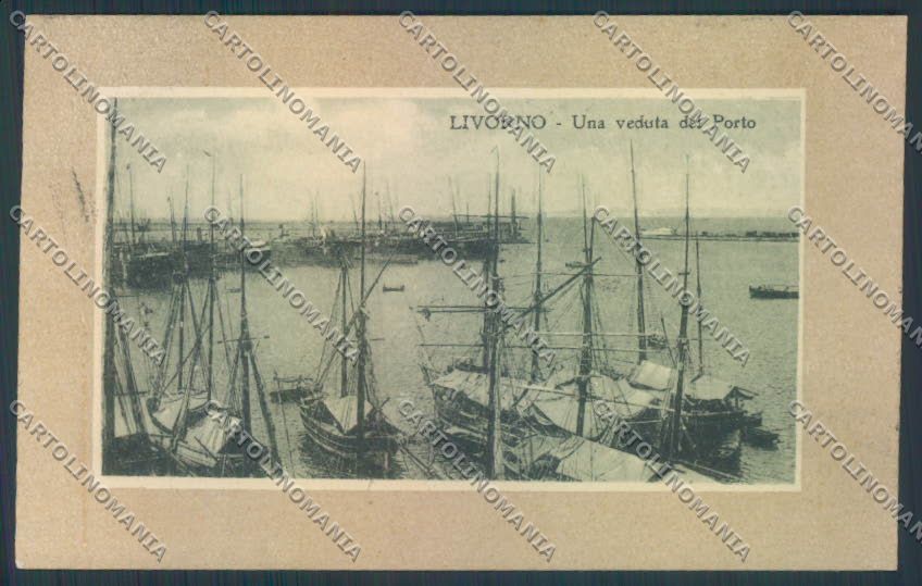 Livorno città Porto cartolina ZG1599 – fronte