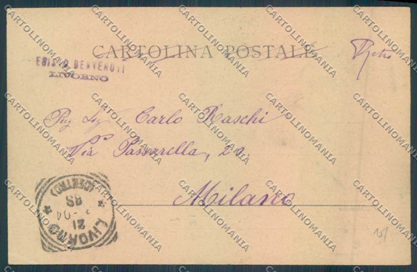 Livorno città Cisternone cartolina ZG1602 – retro