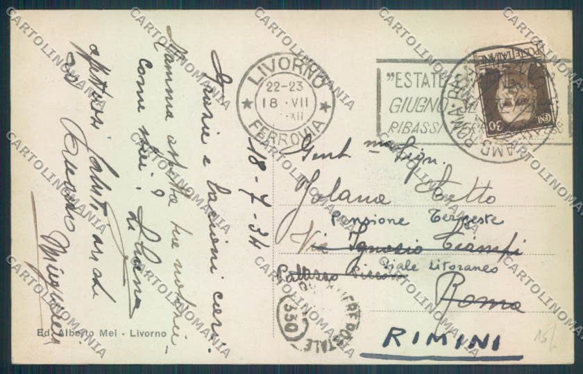 Livorno città cartolina ZG1612 – retro