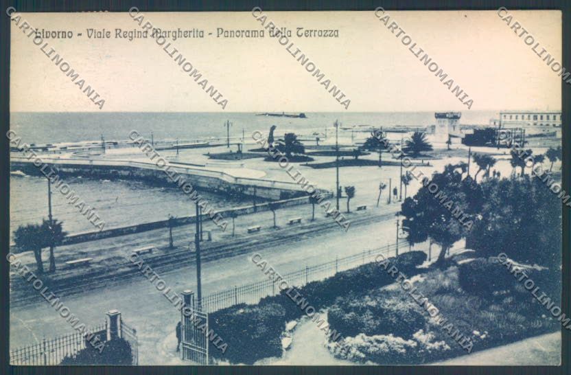 Livorno città Terrazza Ciano PIEGHE cartolina ZG1618 – fronte
