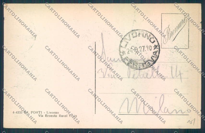 Livorno città cartolina ZG1624 – retro