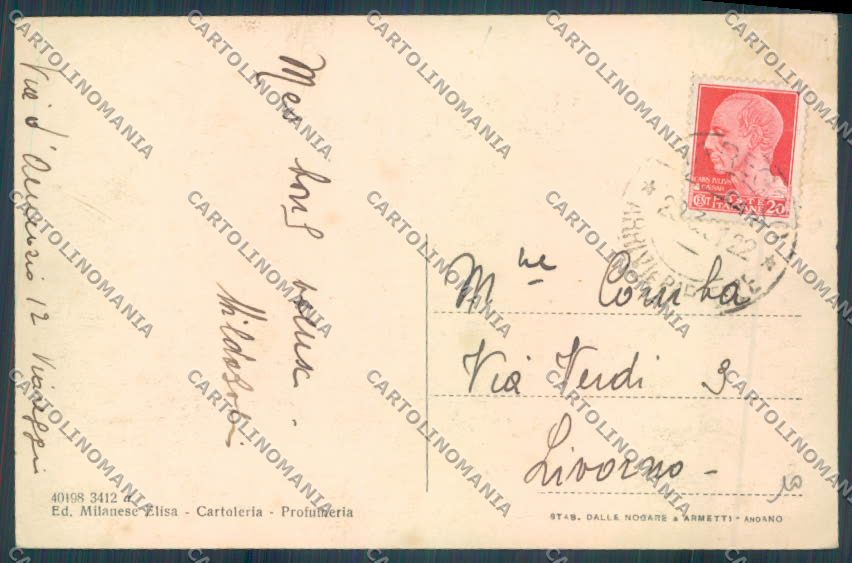 Livorno Antignano cartolina ZG1663 – retro