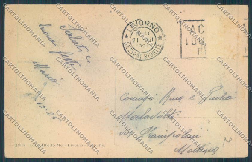 Livorno Antignano cartolina ZG1664 – retro