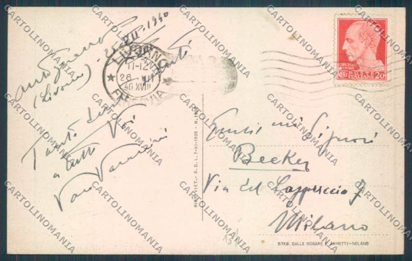 Livorno Antignano cartolina ZG1665 – retro