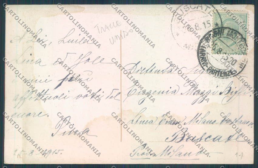 Pistoia Montecatini TRACCE UMIDO cartolina ZG1679 – retro
