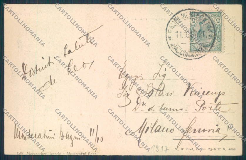 Pistoia Montecatini cartolina ZG1689 – retro