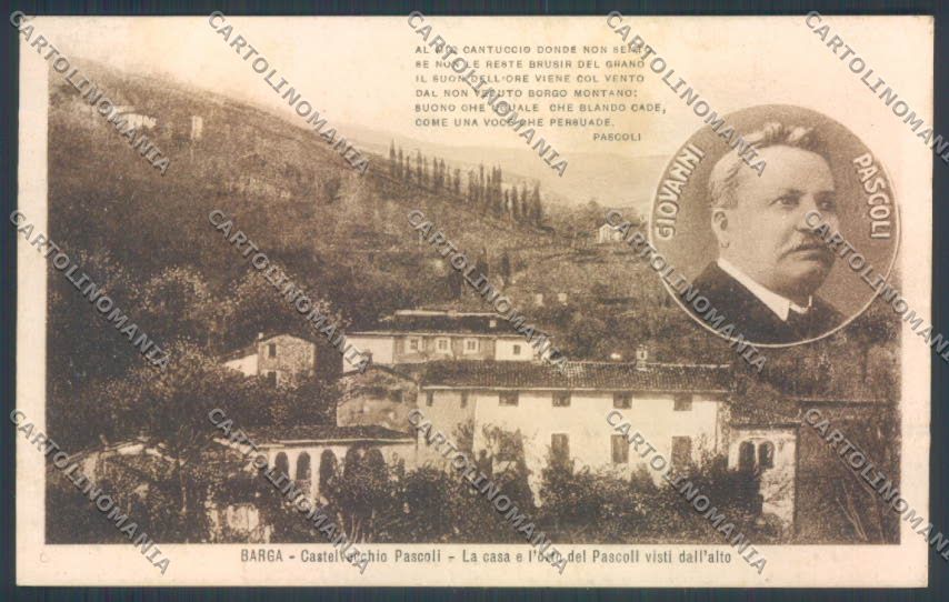 Lucca Barga Pascoli cartolina ZG1729 – fronte