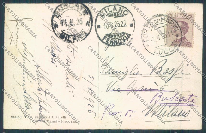 Lucca Forte Marmi cartolina ZG1737 – retro