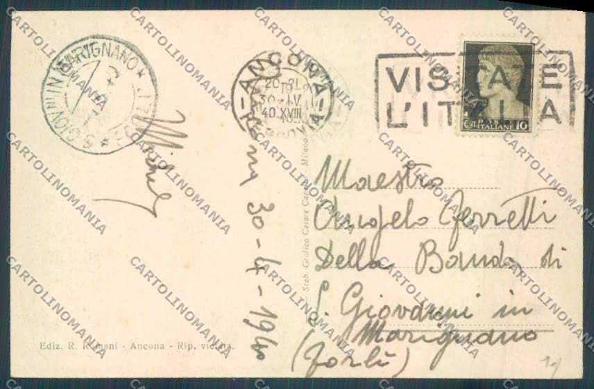 Ancona città cartolina ZG1786 – retro