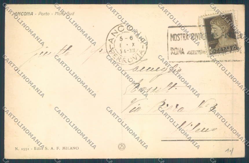 Ancona città cartolina ZG1789 – retro