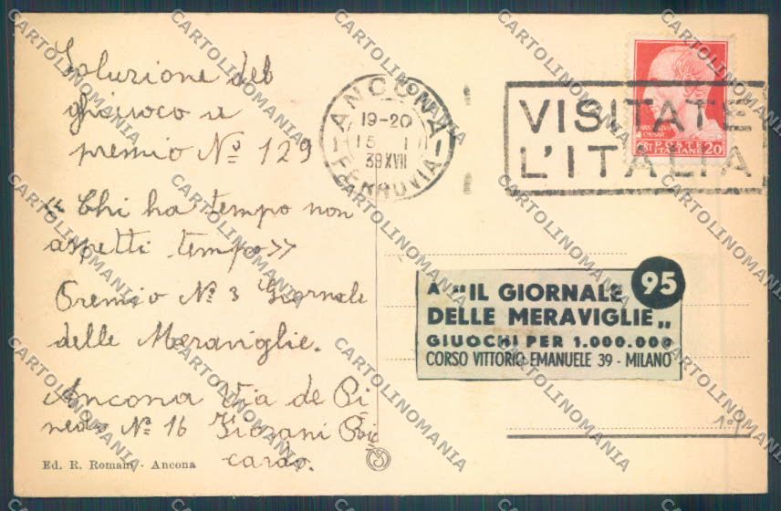 Ancona città cartolina ZG1795 – retro