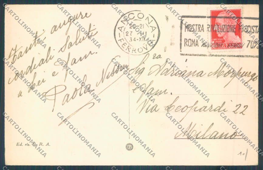Ancona città cartolina ZG1796 – retro