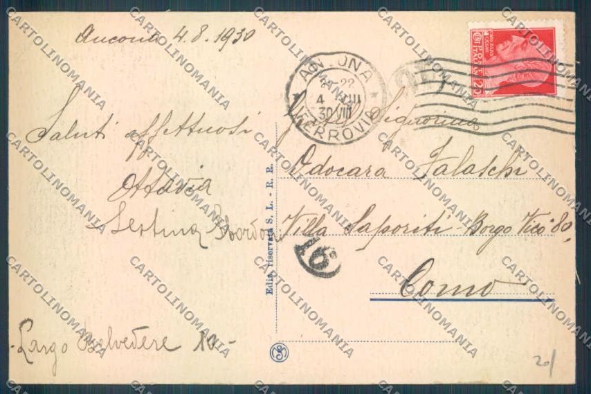 Ancona città cartolina ZG1911 – retro