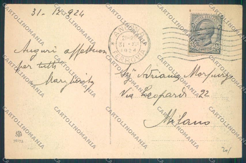 Ancona città cartolina ZG1915 – retro