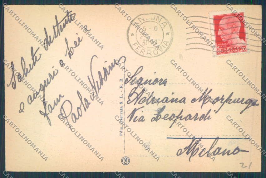 Ancona città cartolina ZG1926 – retro
