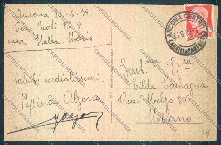 Ancona città cartolina ZG1928 – retro