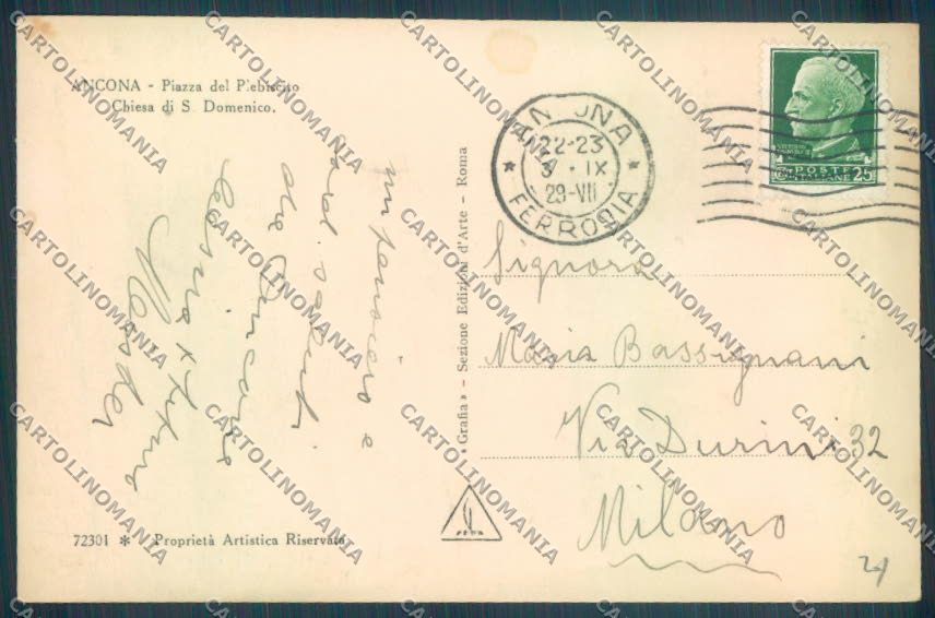 Ancona città Foto cartolina ZG1936 – retro