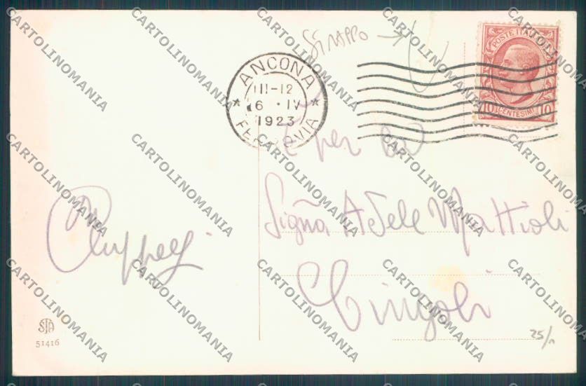 Ancona città STRAPPO cartolina ZG1941 – retro