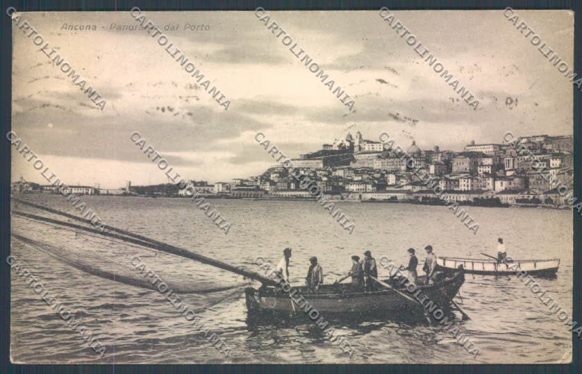 Ancona città PIEGA cartolina ZG1943 – fronte