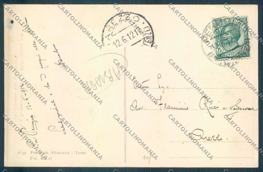 Perugia città ABRASA cartolina ZG1956 – retro