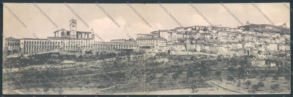 Perugia Assisi Doppia PIEGA cartolina ZG1973 – fronte